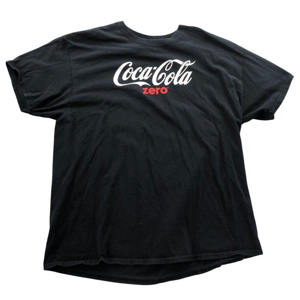 Gilddan Mens Coca-Cola Zero T-Shirt XL Black Gildan Heavy Cotton Graphi Tee